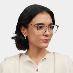 Caden Round Tortoise Glasses