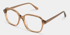 Clementine Clear Brown Square Glasses