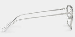 Javier Rectangle Silver Glasses