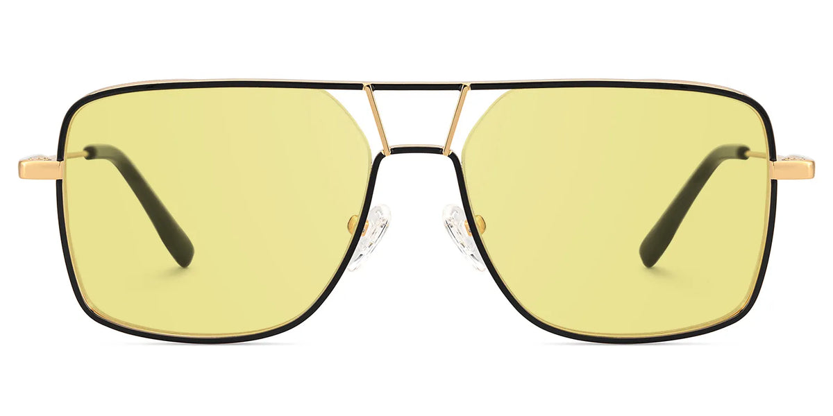 Bowdry Aviator Black Sunglasses
