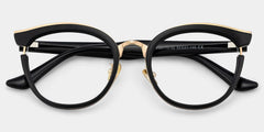 Laraine Cat Eye Black Glasses