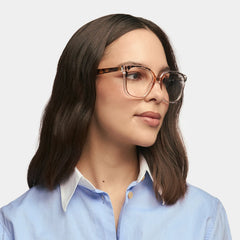 Siner Square Beige Glasses
