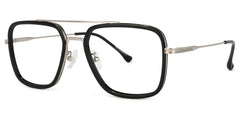 Nayeli Aviator Black-Silver Glasses