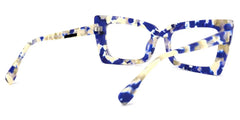 Newell Rectangle Blue-Floral Glasses