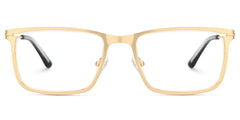 Roxana Rectangle Gold Glasses
