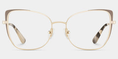 Tessa Cat eye Khaki Gold Glasses