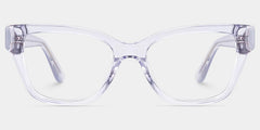 Miranda Clear Purple Cat eye Glasses