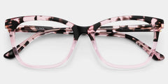 Bella Pink Tortoise Rectangle Glasses