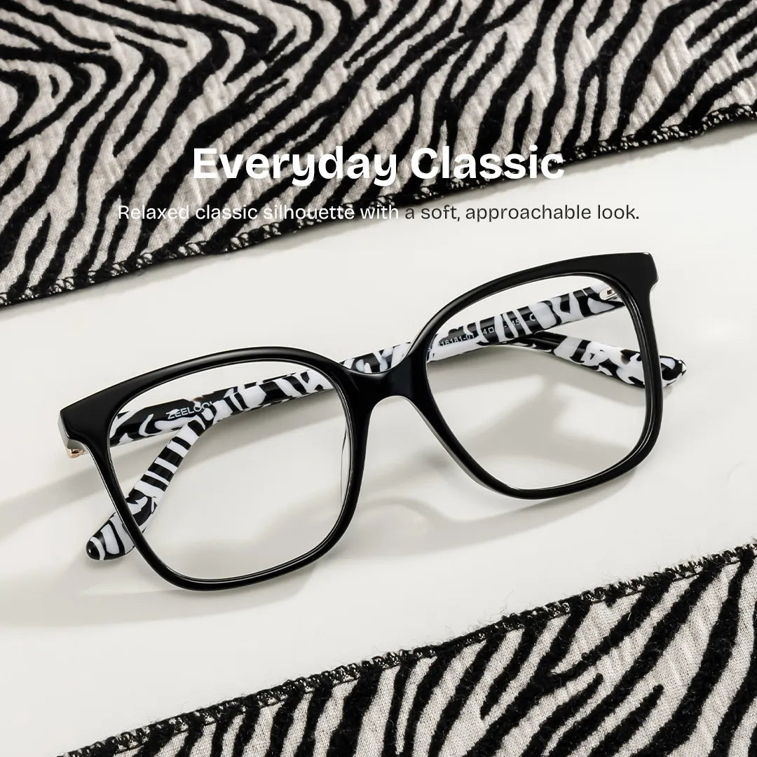 Caroline Black Square Glasses
