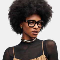 Caius Square Black Glasses