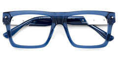 Trent Rectangle Blue Glasses