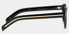 Leilani Rectangle Black Polarized Sunglasses