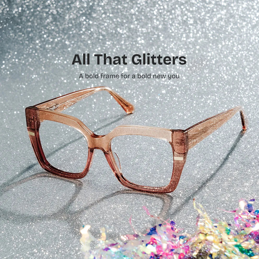 Mavis Square Beige Glasses