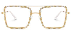 Diva Square Gold Glasses