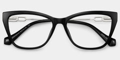 Celeste Black Cat-eye Glasses