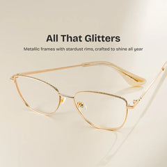 Skyler Square Gold Glasses