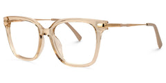 Jacqui Square Beige Glasses