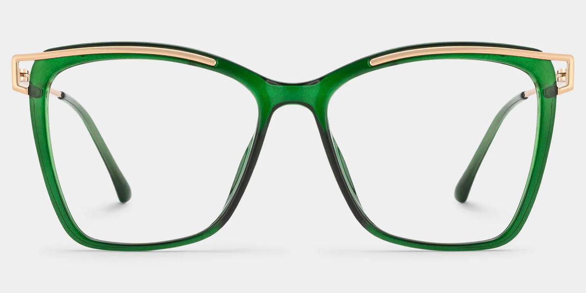 Krystle Square Green Glasses
