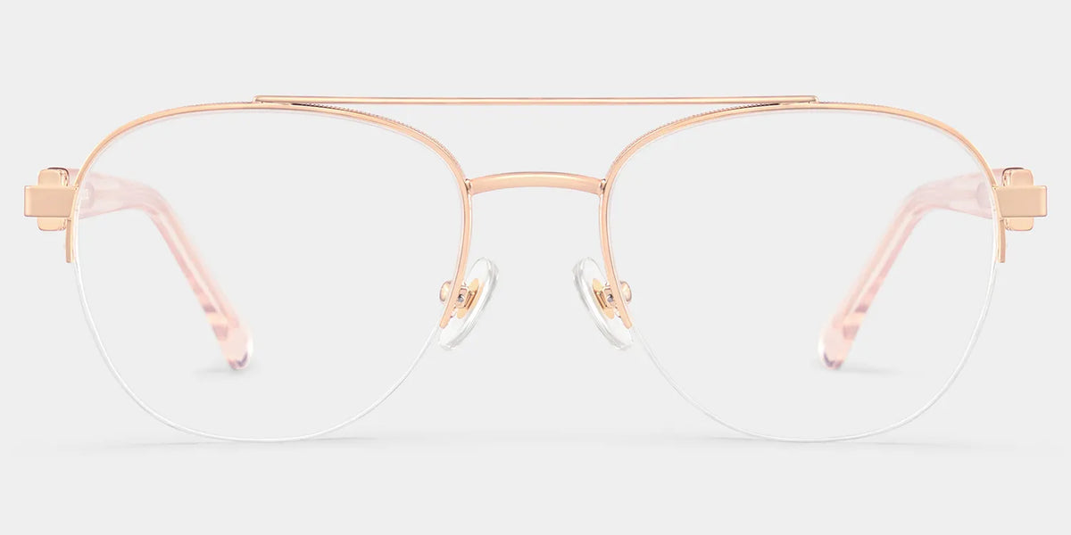 Emily Aviator Rose Gold Glasses