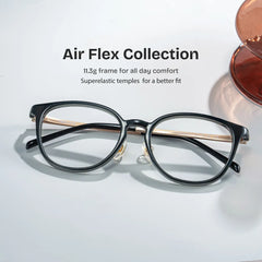 Amanda Rectangle Black Glasses