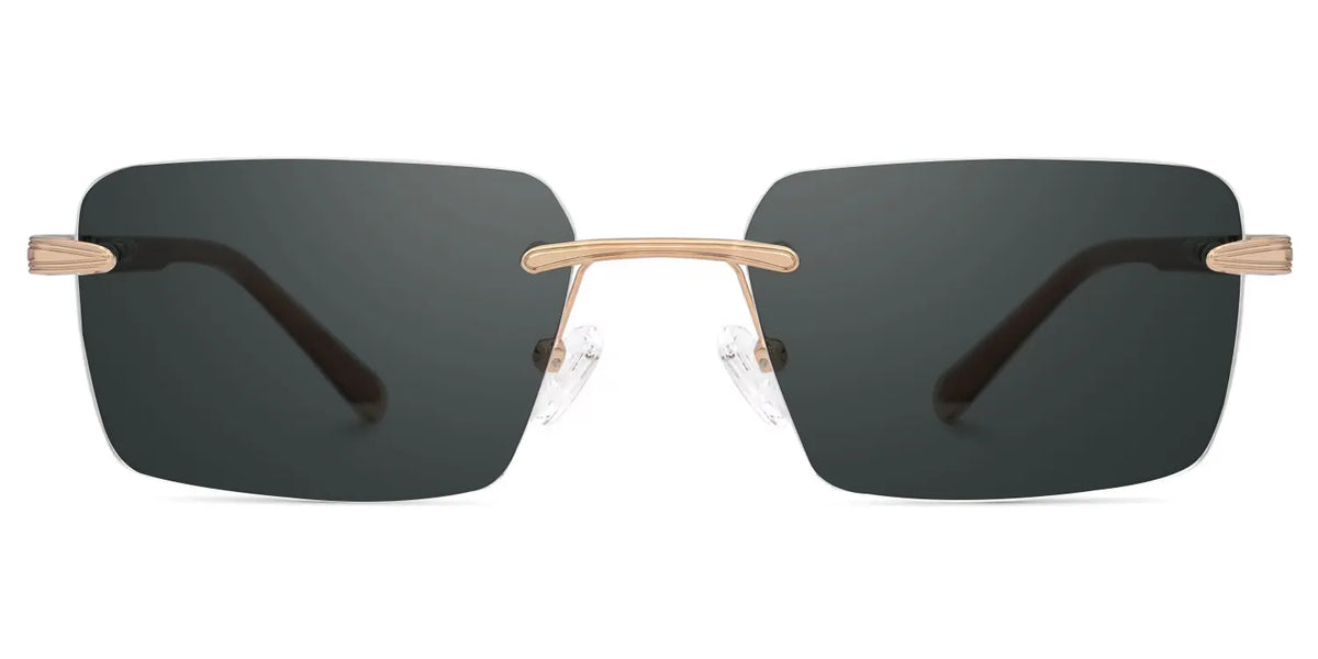Savitrie Rectangle Brown Glasses