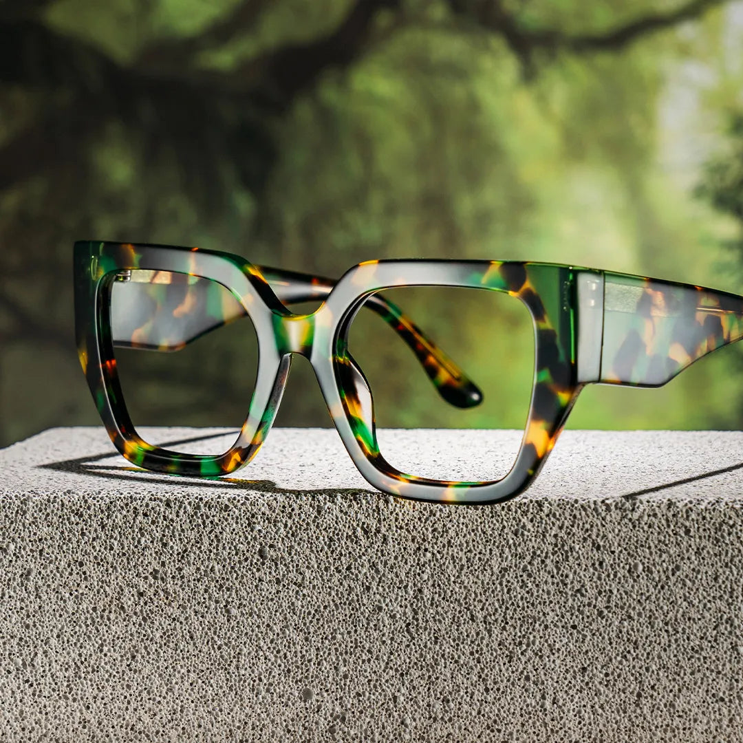Viva Square Green Tortoise Glasses