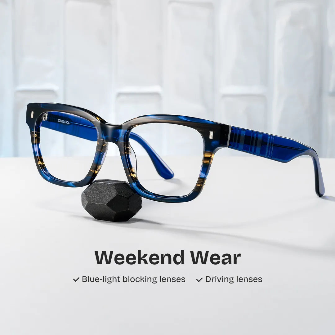 Pride Square Blue Glasses