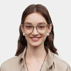Zoe Square Green Glasses