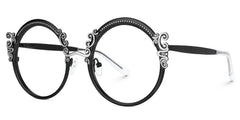Nelida Round Black Glasses