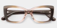 Leona Rectangle Brown Glasses