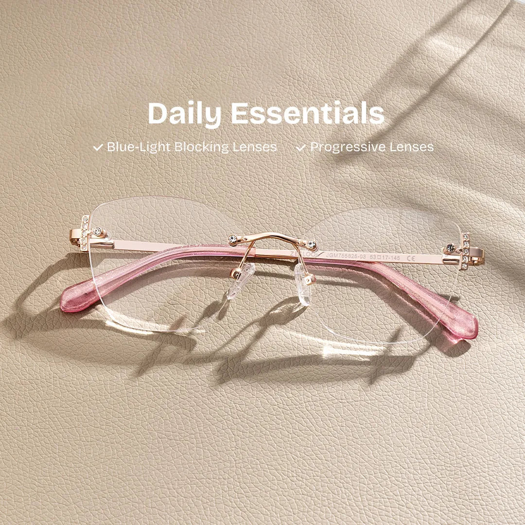 Jaxon Rectangle Rose Gold Glasses