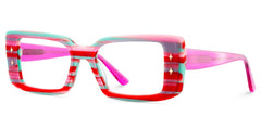 Gleam Rectangle Red Glasses