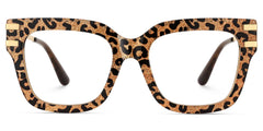Lidia Square Leopard Glasses