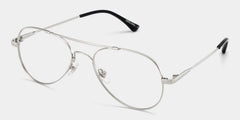 Chaima Aviator Silver Glasses