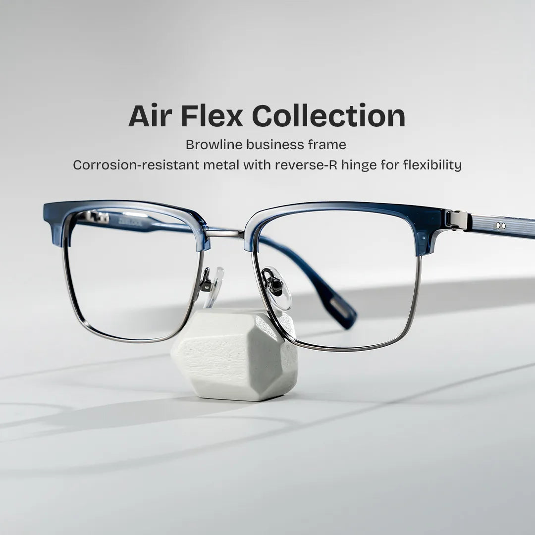 Audrey Browline Blue Glasses