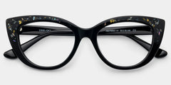 Elora  Cat-eye Black Glasses