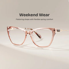 Celeste Beige Cat-eye Glasses