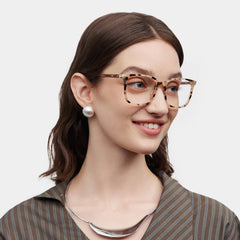 Zoe Square Tortoise Glasses