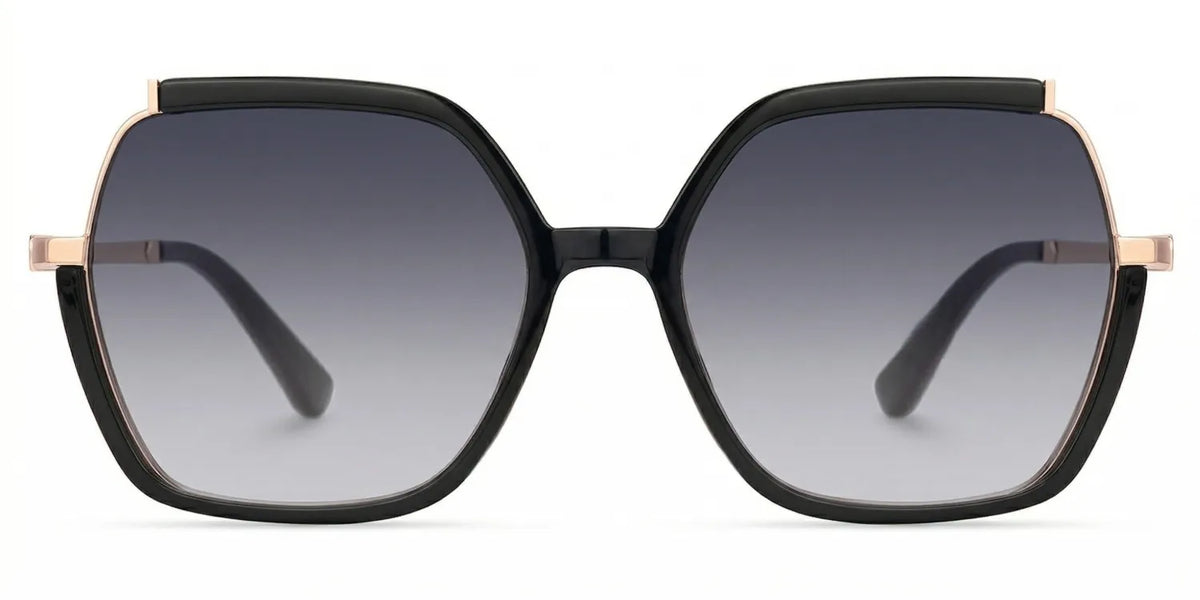 Alexia Square Black Glasses