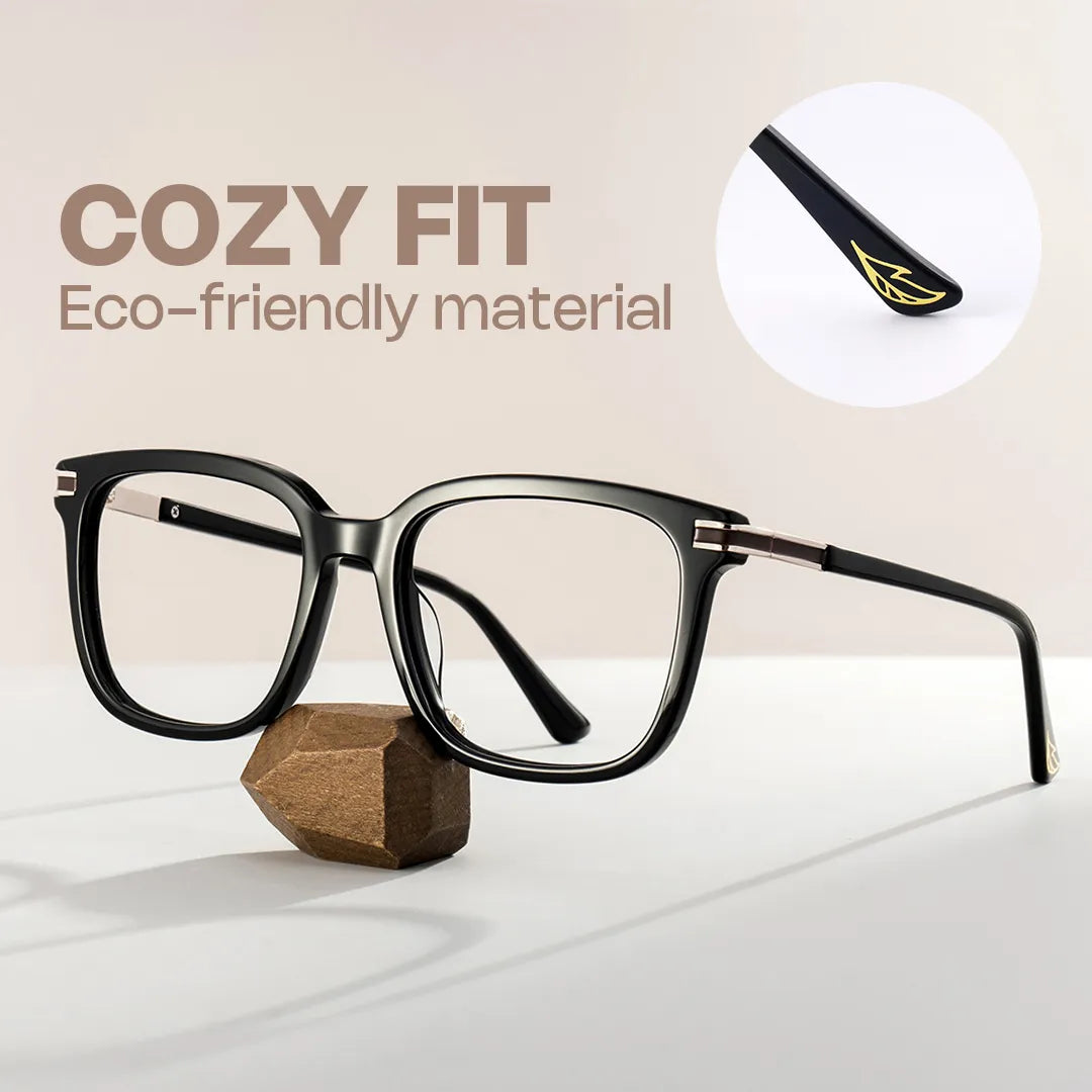Kenny Square Black Glasses