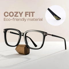 Kenny Square Black Glasses