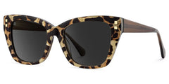 Tessia Square Brown Leopard Sunglasses