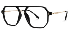 Lizbeth Aviator Black Glasses