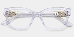 Miranda Clear Purple Cat eye Glasses