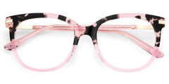 Mailyn Round Pink Tortoise Glasses