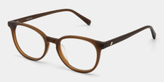 Allison Matte Brown Round Glasses