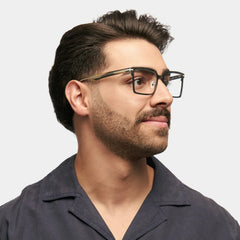 Sharma Rectangle Black Glasses