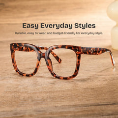 Ebony Square Tortoise Glasses