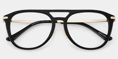 Isabelle Black Aviator Glasses