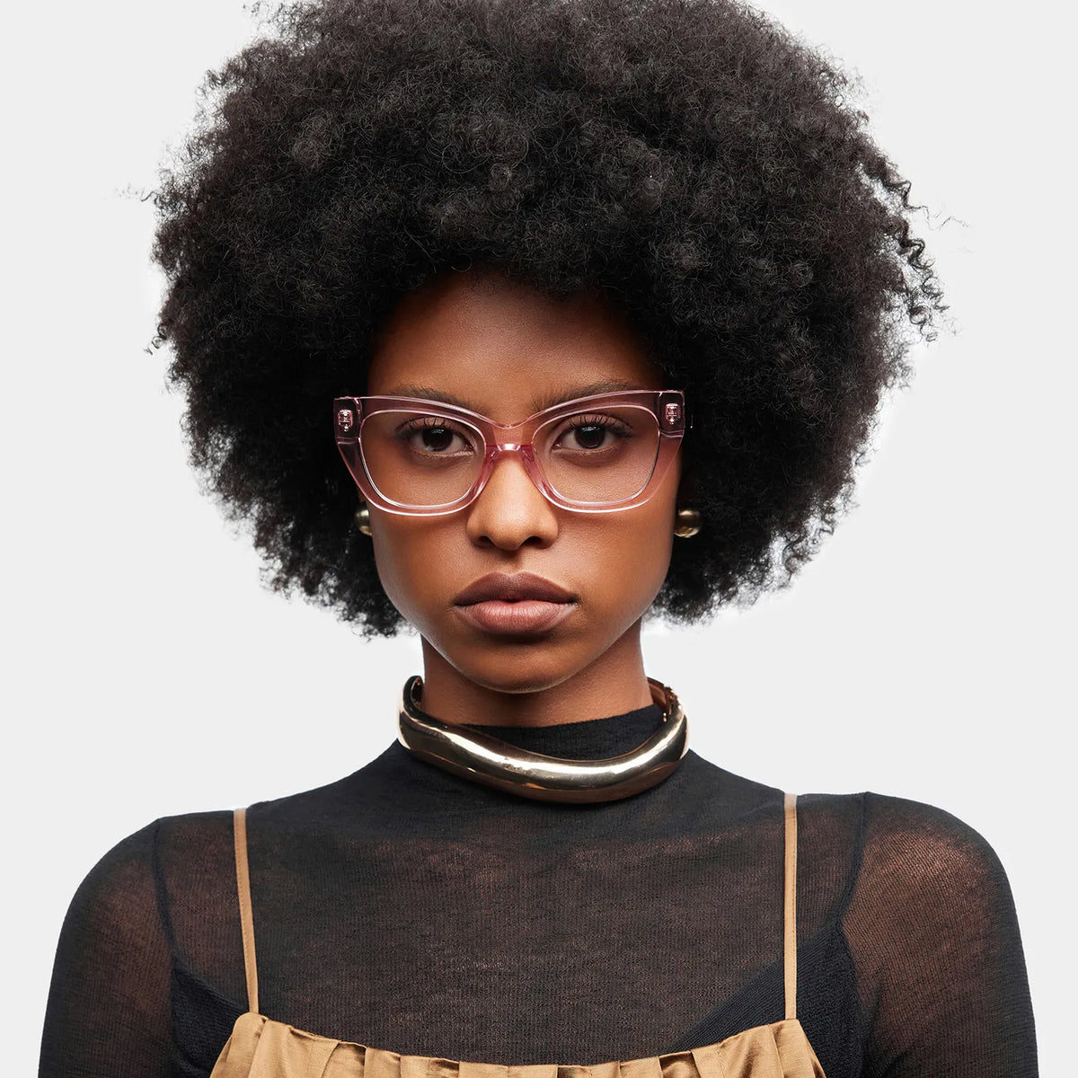 Skylar Butterfly Clear Pink Glasses